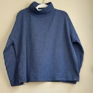 Vineyard Vines Blue Mock Turtleneck Sweater Relaxed Fit Size Medium